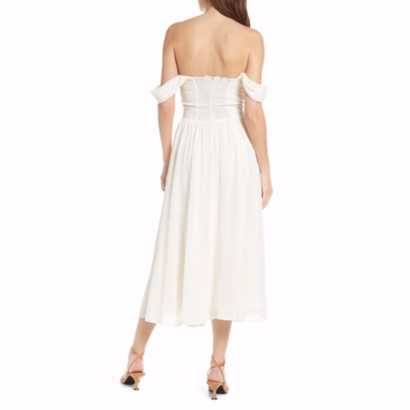 NEW Reformation Violet Dress Ivory 2 - Picture 3 of 15